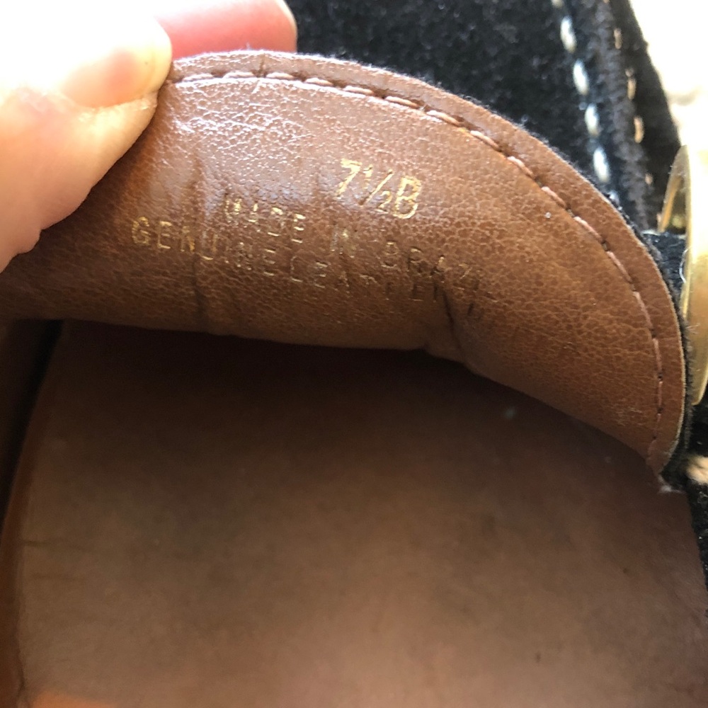 Talbots Black Loafers with Gold Accent - Picture 4 of 8